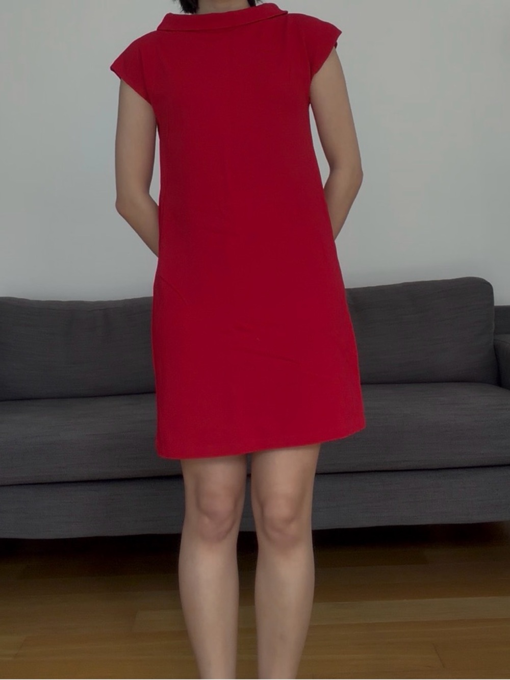 Zara Bold Red Mini Shift Dress